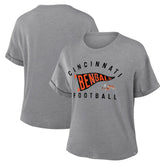 Cincinnati Bengals Women's Pennant Wave Tribute Tri-Blend Boxy T-Shirt | NFL US