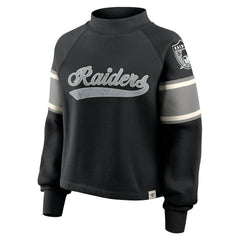 Las Vegas Raiders Oversized Hometown Toss Sweep Mock Neck Pullover | NFL Hot
