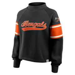 Cincinnati Bengals Oversized Hometown Toss Sweep Mock Neck Pullover | NFL Hot