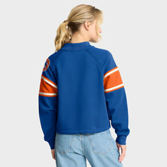 Denver Broncos Oversized Hometown Toss Sweep Mock Neck Pullover | NFL New