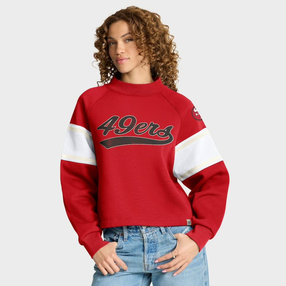 San Francisco 49ers Oversized Hometown Toss Sweep Mock Neck Pullover | NFL New