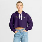 Baltimore Ravens Women's Oversized Hometown Heritage Cropped Hoodie | NFL Sale