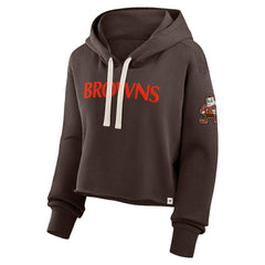 Cleveland Browns Women's Oversized Hometown Heritage Cropped Hoodie | NFL On sale