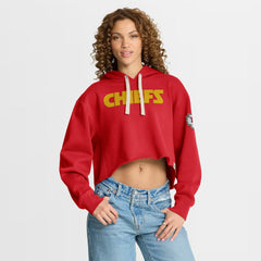 Kansas City Chiefs Women's Oversized Hometown Heritage Cropped Hoodie | NFL Discount