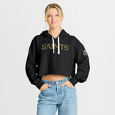 New Orleans Saints Women's Oversized Hometown Heritage Cropped Hoodie | NFL Near me