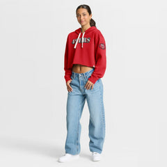 San Francisco 49ers Women's Oversized Hometown Heritage Cropped Hoodie | NFL Hot
