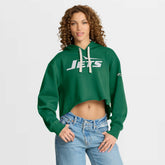New York Jets Women's Oversized Hometown Heritage Cropped Hoodie | NFL Sale