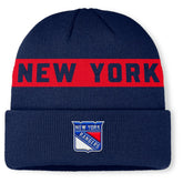 New York Rangers Fanatics Authentic Pro Rink Cuffed Knit Hat - NHL Hats