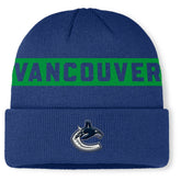 Vancouver Canucks Fanatics Authentic Pro Rink Cuffed Knit Hat - NHL Hats