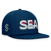 Seattle Kraken Fanatics Authentic Pro Rink Team Code Snapback Hat - NHL Hats