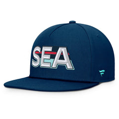 Seattle Kraken Fanatics Authentic Pro Rink Team Code Snapback Hat - NHL Hats