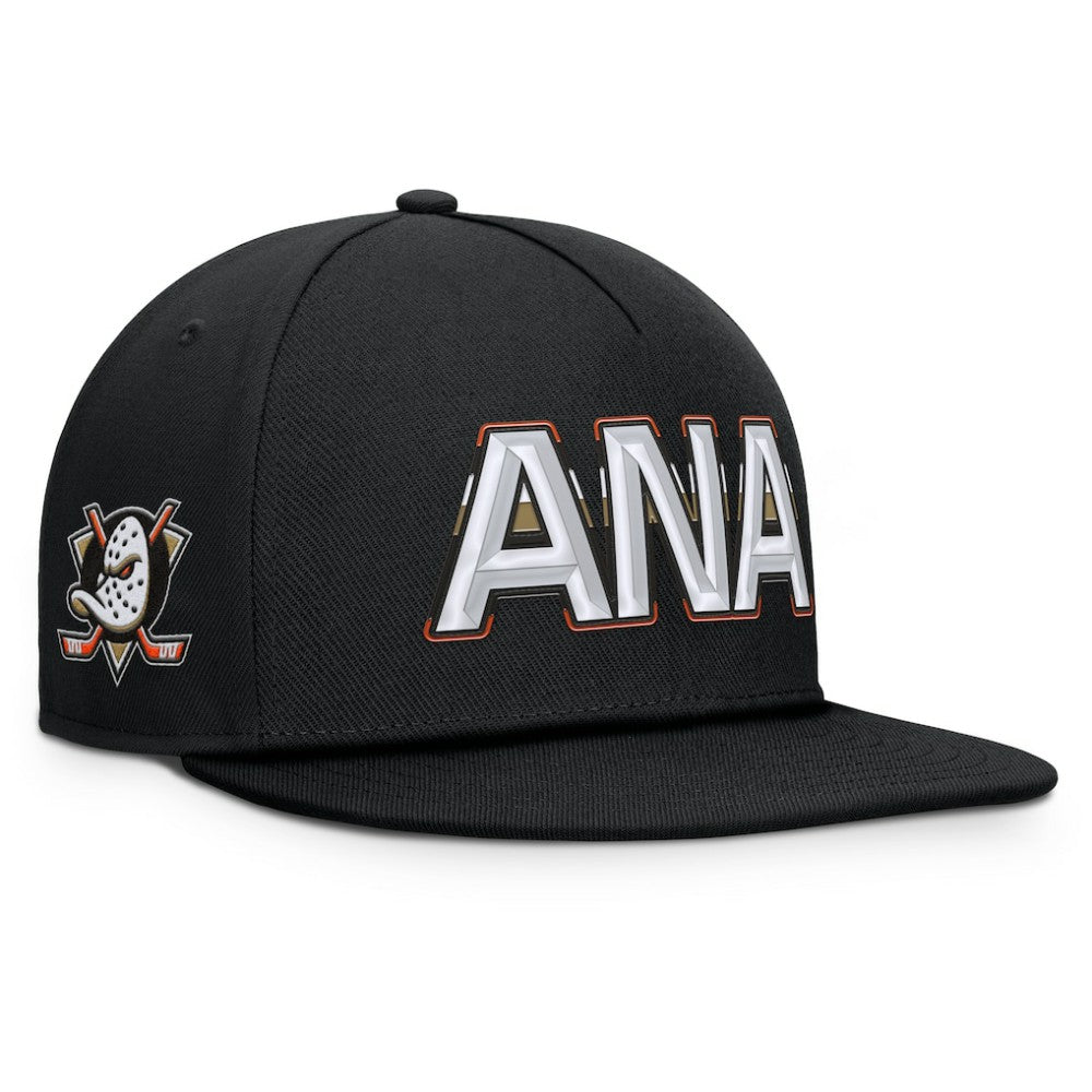 Anaheim Ducks Fanatics Authentic Pro Rink Team Code Snapback Hat - NHL Hats