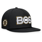 Boston Bruins Fanatics Authentic Pro Rink Team Code Snapback Hat - NHL Hats