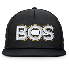 Boston Bruins Fanatics Authentic Pro Rink Team Code Snapback Hat - NHL Hats