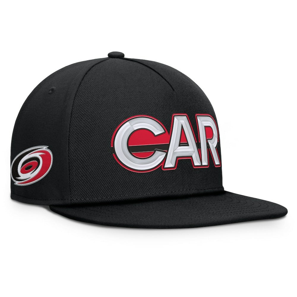 Carolina Hurricanes Fanatics Authentic Pro Rink Team Code Snapback Hat - NHL Hats