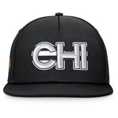 Chicago Blackhawks Fanatics Authentic Pro Rink Team Code Snapback Hat - NHL Hats