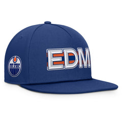 Edmonton Oilers Fanatics Authentic Pro Rink Team Code Snapback Hat - NHL Hats
