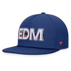 Edmonton Oilers Fanatics Authentic Pro Rink Team Code Snapback Hat - NHL Hats