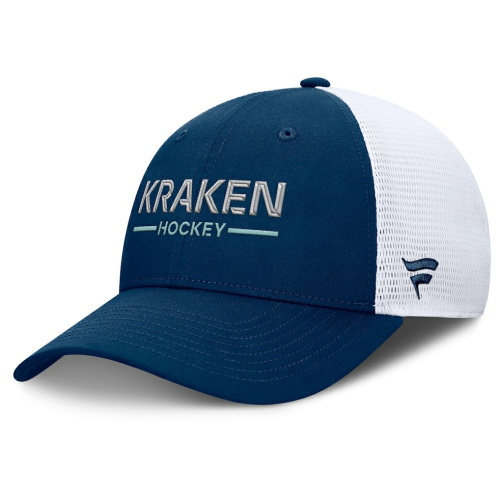 Seattle Kraken Fanatics Authentic Pro Rink Lockup Adjustable Trucker Hat - NHL Hats