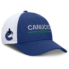 Vancouver Canucks Fanatics Authentic Pro Rink Lockup Adjustable Trucker Hat - NHL Hats