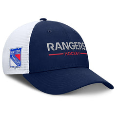 New York Rangers Fanatics Authentic Pro Rink Lockup Adjustable Trucker Hat - NHL Hats