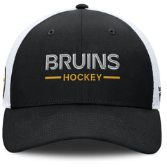 Boston Bruins Fanatics Authentic Pro Rink Lockup Adjustable Trucker Hat - NHL Hats