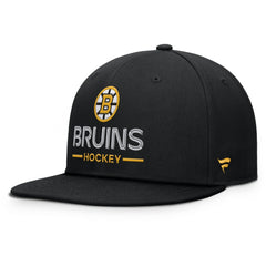 Boston Bruins Fanatics Authentic Pro Rink Lockup Snapback Hat - NHL Hats