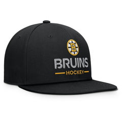 Boston Bruins Fanatics Authentic Pro Rink Lockup Snapback Hat - NHL Hats