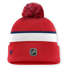 Washington Capitals Fanatics Authentic Pro Rink Cuffed Knit Hat with Pom - NHL Hats