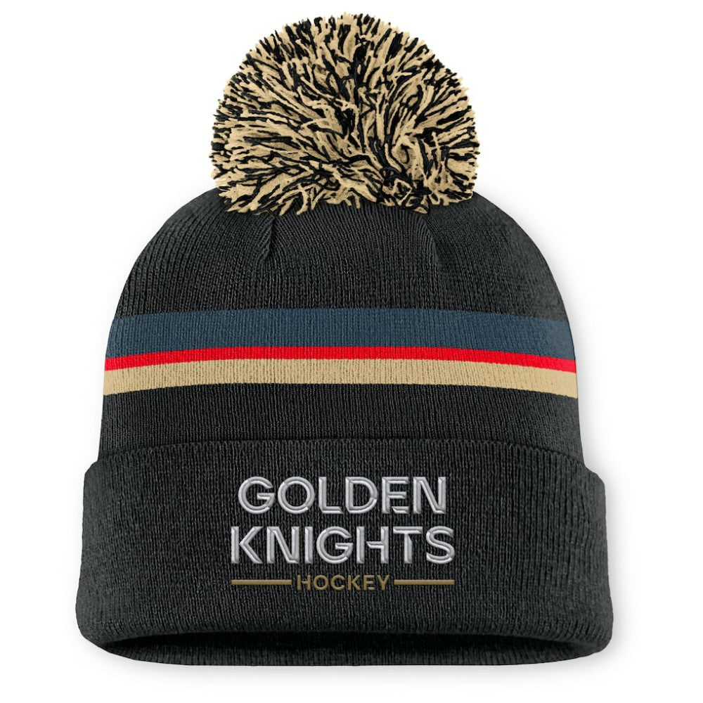 Vegas Golden Knights Fanatics Women's Authentic Pro Rink Cuffed Knit Hat with Pom - NHL Hats