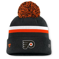 Philadelphia Flyers Fanatics Women's Authentic Pro Rink Cuffed Knit Hat with Pom - NHL Hats