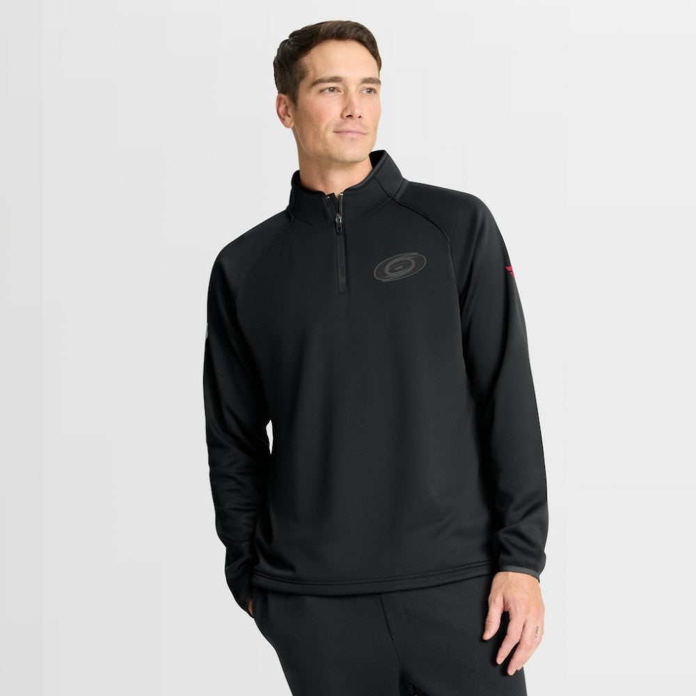 Carolina Hurricanes Fanatics Authentic Pro Tonal Rink Raglan Quarter-Zip Pullover - NHL Pullover