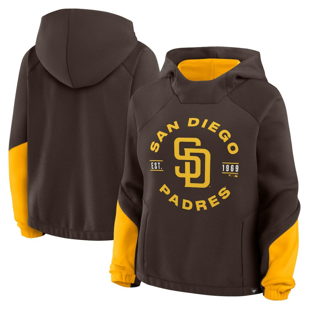 San Diego Padres Fanatics Women's Oversized Time to Win Pullover Hoodie - MLB Hoodies