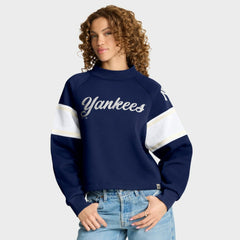 New York Yankees Fanatics Women's Oversized Toss Sweep Raglan Pullover Sweatshirt - MLB Pullover