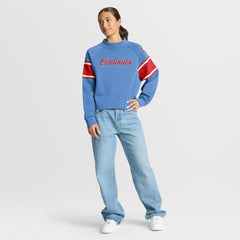 St. Louis Cardinals Fanatics Women's Oversized Toss Sweep Raglan Pullover Sweatshirt - MLB Pullover