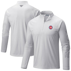 White Detroit Pistons Terminal Tackle Raglan Omni-Shade Quarter-Zip Jacket sale | NBA