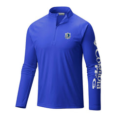 Blue Dallas Mavericks Terminal Tackle Raglan Omni-Shade Quarter-Zip Jacket sale | NBA