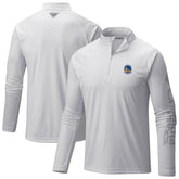 White Golden State Warriors Terminal Tackle Raglan Omni-Shade Quarter-Zip Jacket sale | NBA