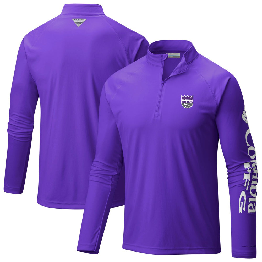 Purple Sacramento Kings Terminal Tackle Raglan Omni-Shade Quarter-Zip Jacket | NBA