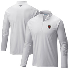 White Toronto Raptors Terminal Tackle Raglan Omni-Shade Quarter-Zip Jacket | NBA