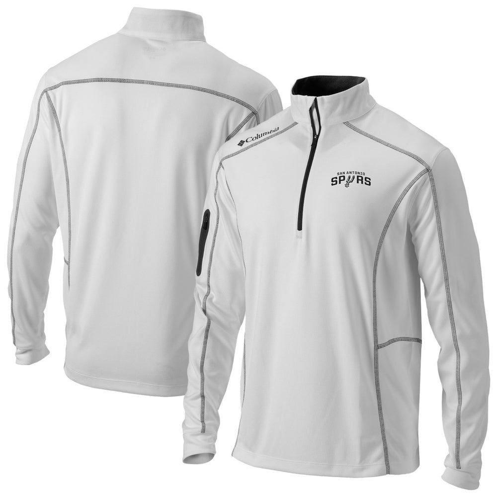 White San Antonio Spurs Omni-Wick Shotgun Quarter-Zip Pullover | NBA