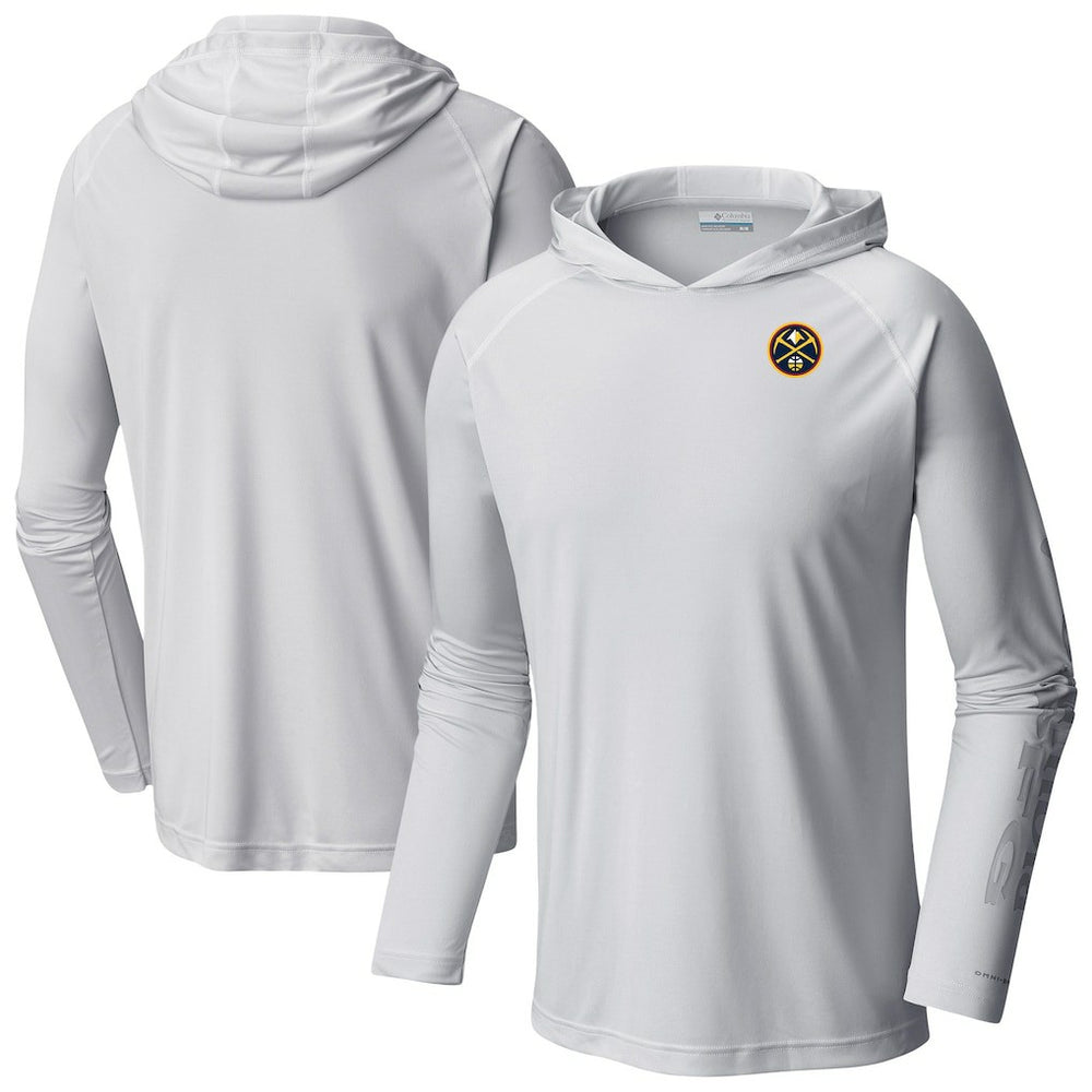 White Denver Nuggets Terminal Tackle Long Sleeve Hoodie T-Shirt sale | NBA