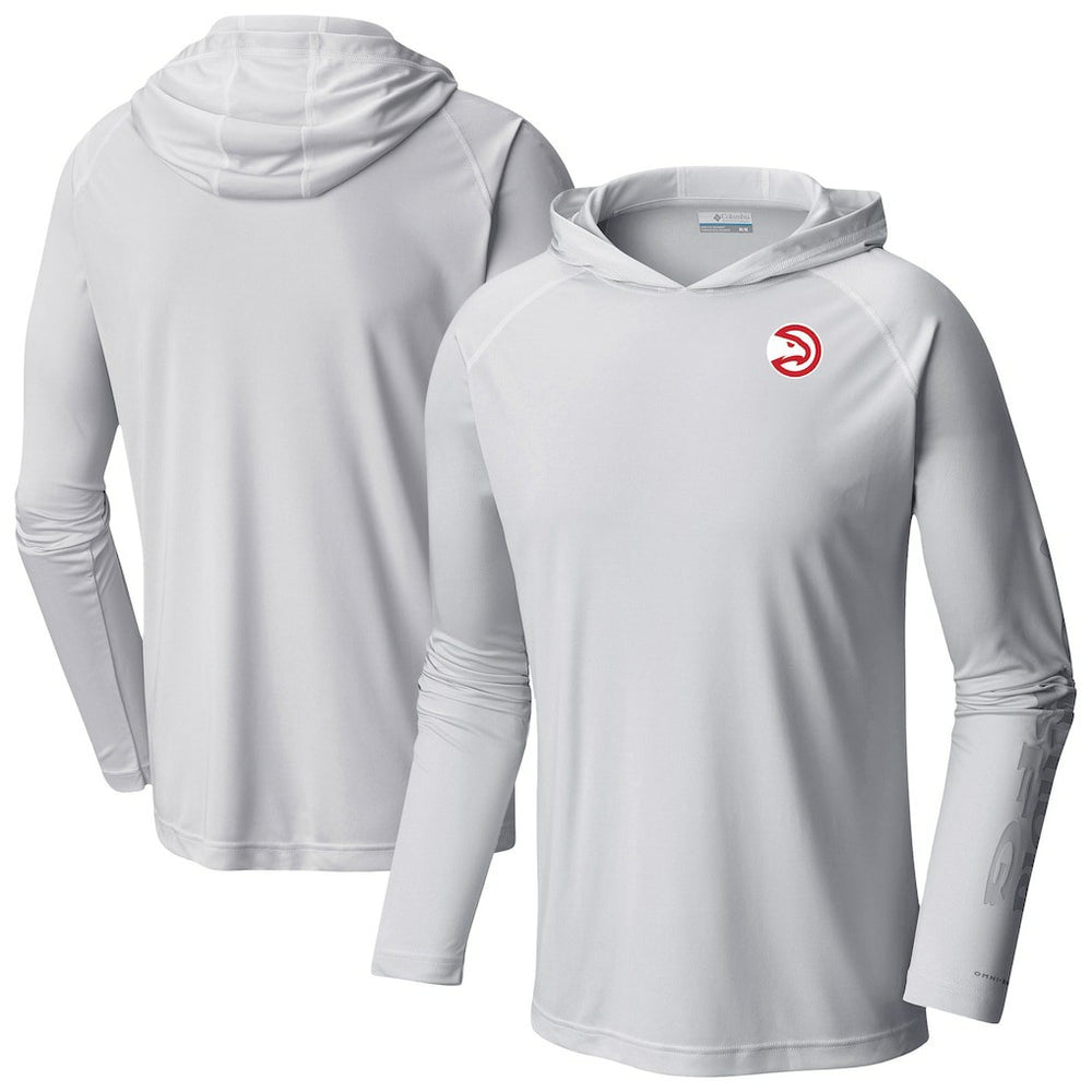 White Atlanta Hawks Terminal Tackle Long Sleeve Hoodie T-Shirt | NBA