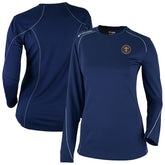 Navy Denver Nuggets Women's Omni-Wick Shotgun Pullover Top sale | NBA