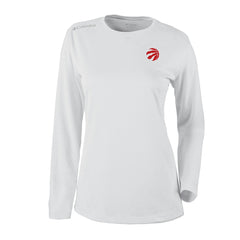 White Toronto Raptors Women's Omni-Wick Shotgun Pullover Top | NBA