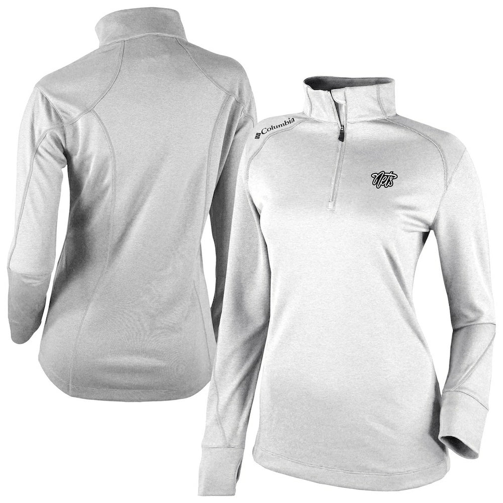 White Brooklyn Nets Women's Omni-Wick Shotgun 2.0 Quarter-Zip Pullover Top | NBA