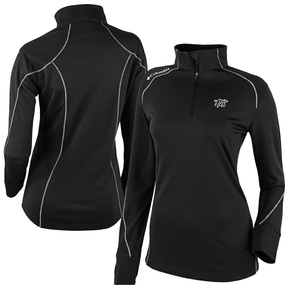 Black Brooklyn Nets Women's Omni-Wick Shotgun 2.0 Quarter-Zip Pullover Top | NBA