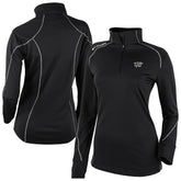 Black Brooklyn Nets Women's Omni-Wick Shotgun 2.0 Quarter-Zip Pullover Top | NBA