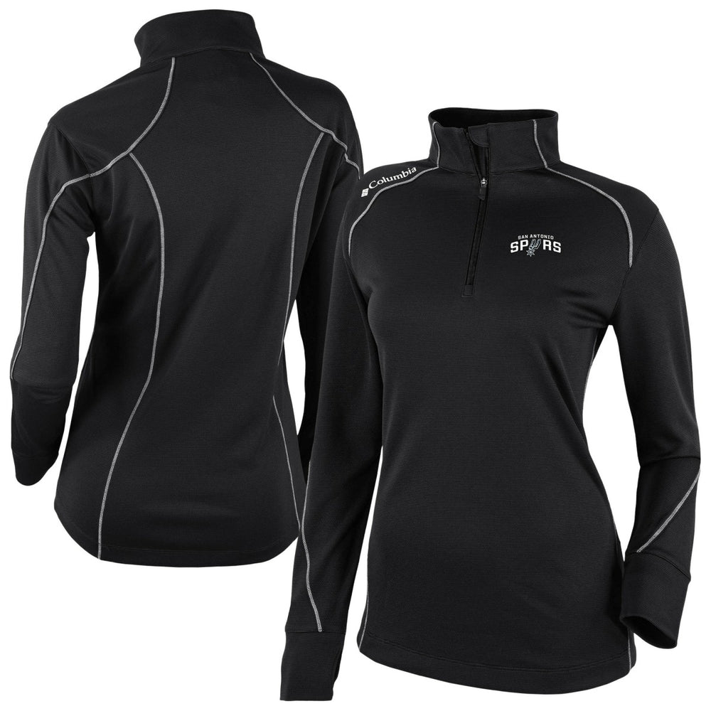 Black San Antonio Spurs Women's Omni-Wick Shotgun 2.0 Quarter-Zip Pullover Top | NBA