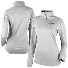 Heather Gray San Antonio Spurs Women's Omni-Wick Shotgun 2.0 Quarter-Zip Pullover Top | NBA
